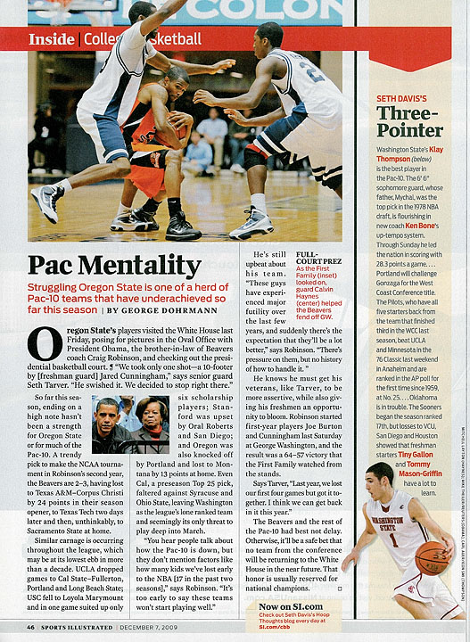 Sports Illustrated Tear Sheet 12/7/2010