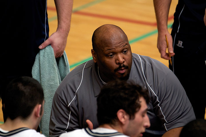 Coach Harrison during a time out