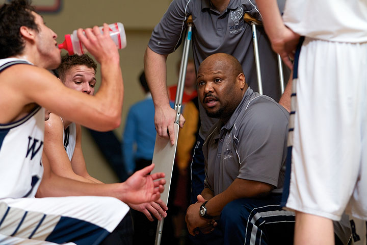 Coach Harrison during another time out