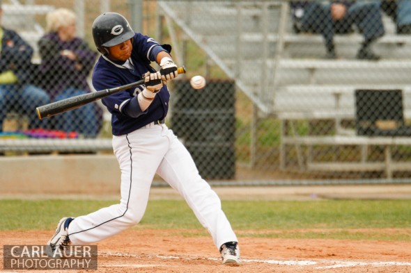 April 30th, 2013: Columbine Rebel junior Donny Ortiz (3) swings at a pitch in the game against the Ralston Valley Mustangs at Ralston Valley High School