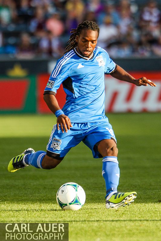 June 15th, 2013 - San Jose Earthquake midfielder Walter Martinez (10) brings the ball down the field during first half action of the MLS match between San Jose Earthquake and the Colorado Rapids at Dick's Sporting Goods Park in Commerce City, CO